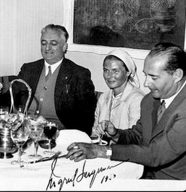 Enzo Ferrari, Ingrid Bergman e Roberto Rossellini