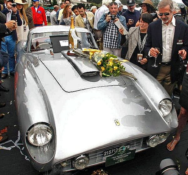 Jon Shirley  con la  Ferrari 375 MM a Pebble Beach