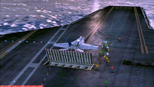 L’F18 su FSX+Tacpack in decollo dal ponte di una portaerei USA classe Nimitz