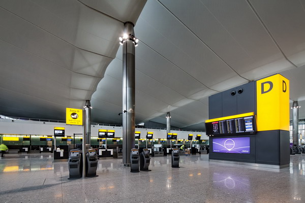 Heathrow, Terminal 2A, check-in hall, nearing completion, 30 January 2014.