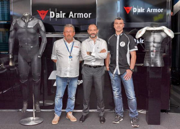 Aldo De Agnoi (Vircos), Cristiano Silei (Dainese) e Jean-Marc Autheman (Furygan)