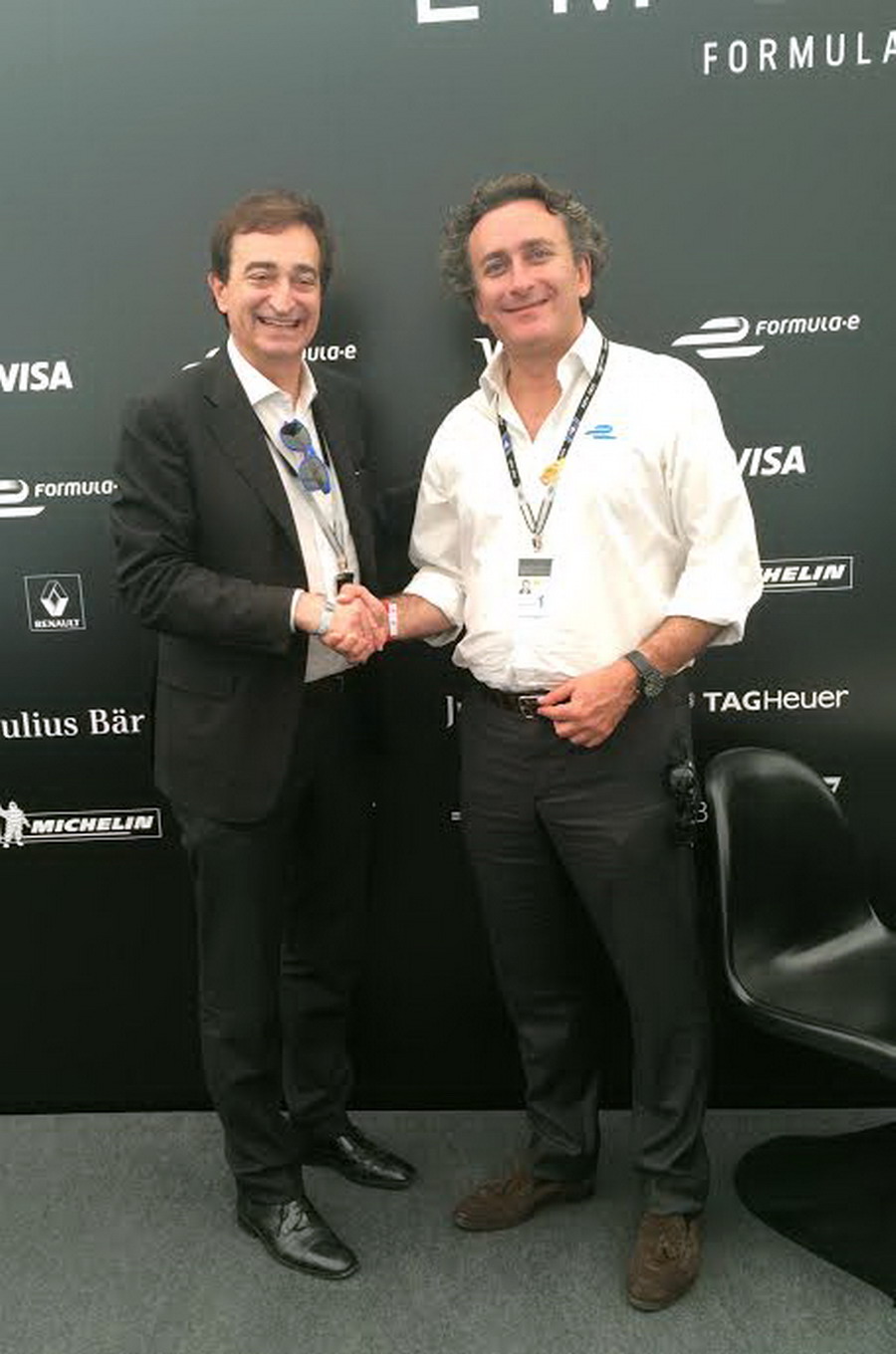 A sx il Sindaco di Lugano Marco Borradori e Alejandro Agag, CEO di Formula E Holdings