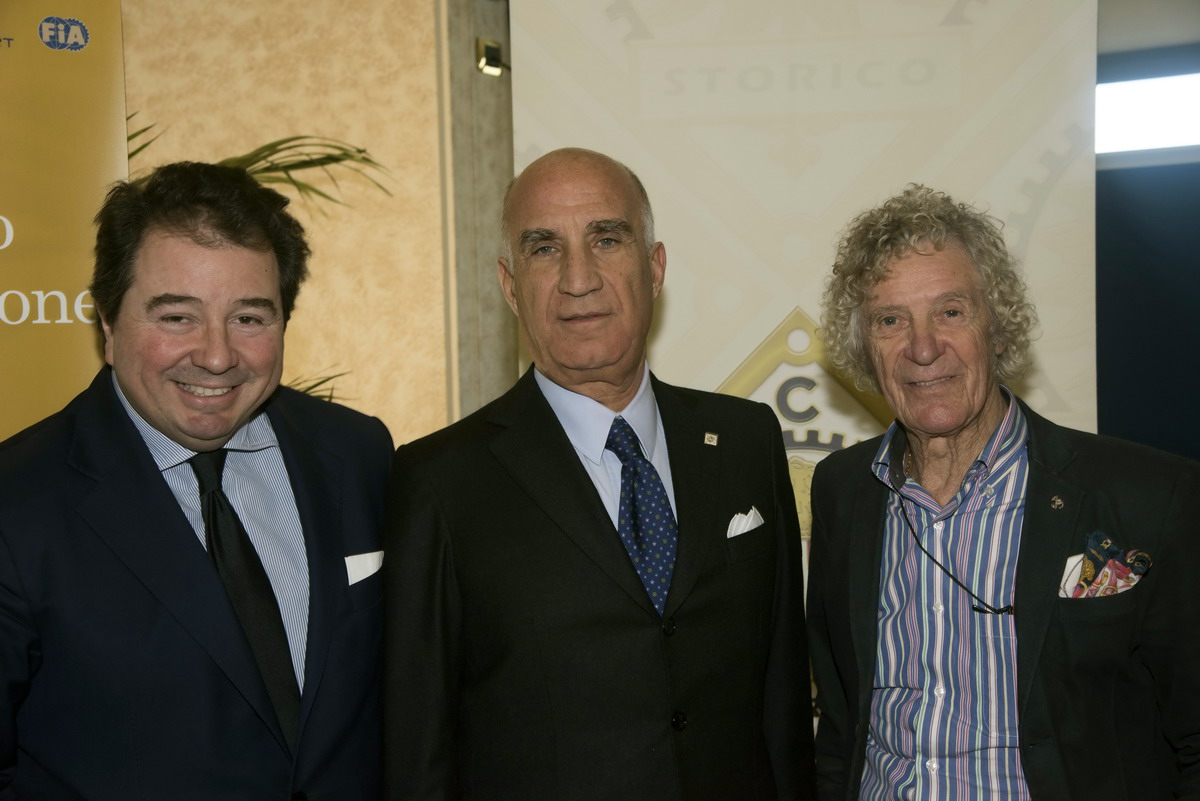 Da sx: Alessandro Casali, Angelo Sticchi Damiani e Arturo Merzario