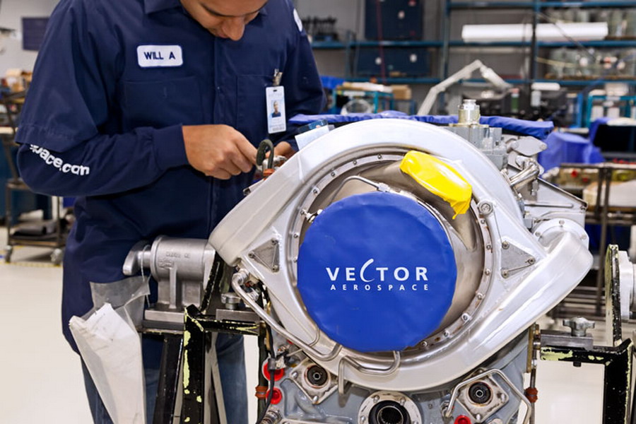 Vector Aerospace, industry-leading provider of maintenance, repair and overhaul (MRO) services for fixed wing and rotary wing aircraft operators around the globe. 4551 Agar Drive, Richmond, BC, Canada. Photo By: Greg Eymundson / Insight-Photography.com